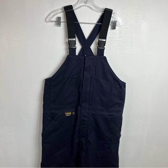 Big Bill FR Navy Blue Unlined Bib Overall Size M Regular - Picture 1 of 15